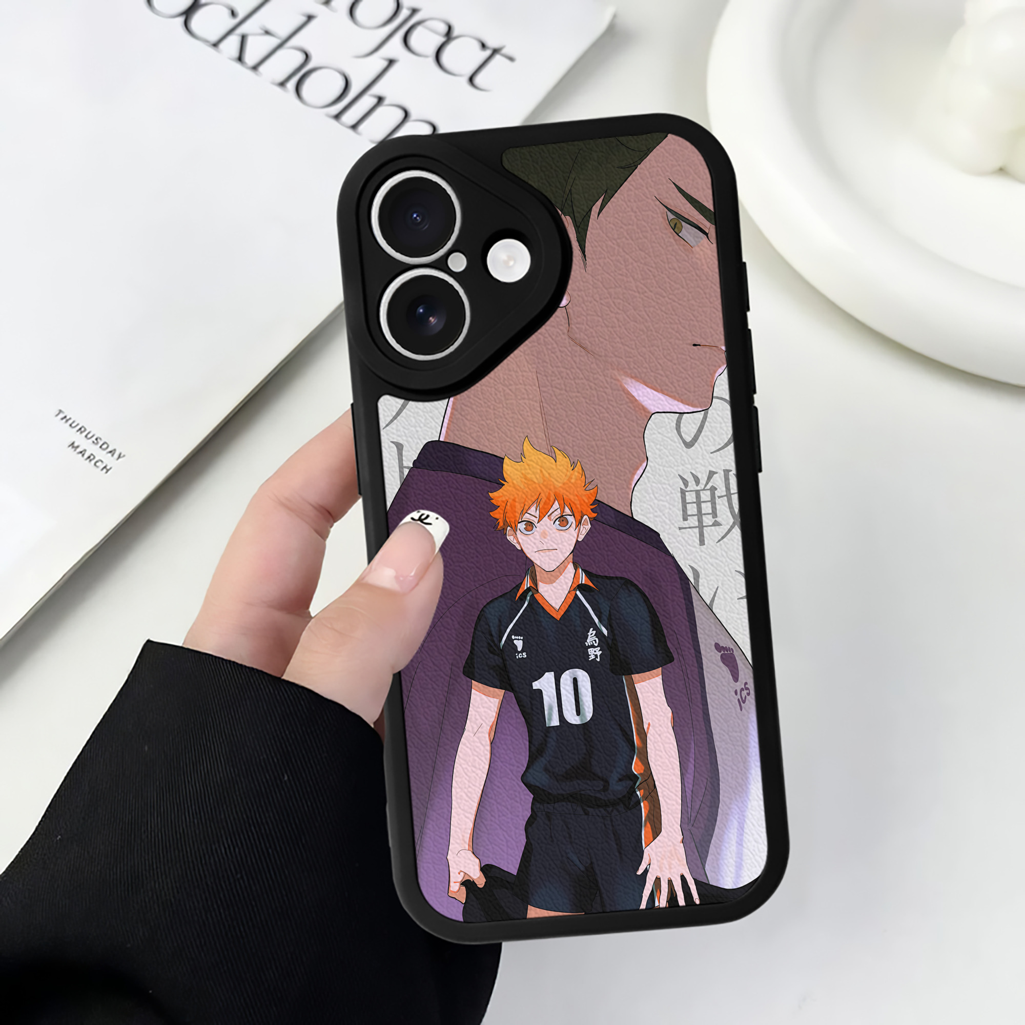 （画像用） ハイキュー!! Haikyu!! 【iPhone 16シリーズ対応】シリコンスマホケース（レザー調） 材質：シリコン